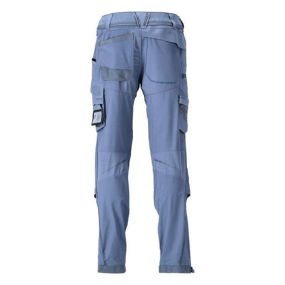 Stone Blue - Back - Mascot Mens Customised Knee Pad Pockets Short Work Trousers