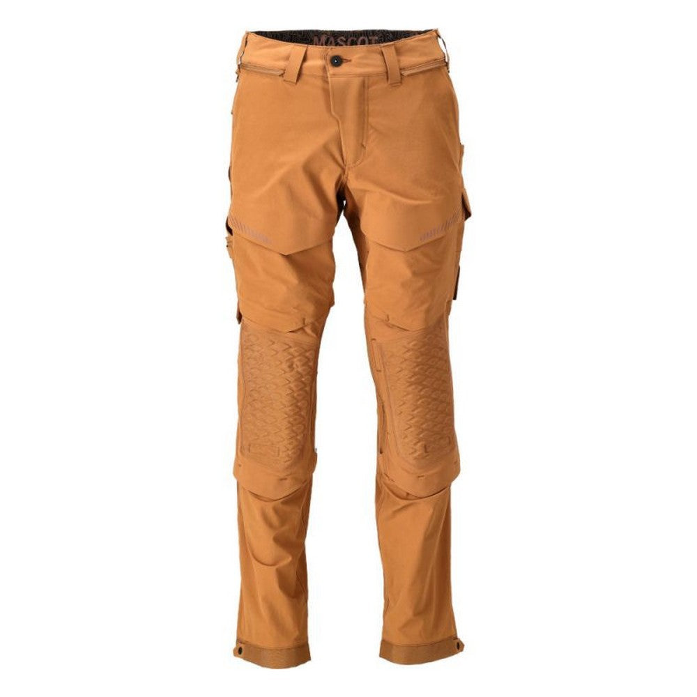 Nut Brown - Front - Mascot Mens Customised Knee Pad Pockets Short Work Trousers