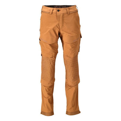 Nut Brown - Front - Mascot Mens Customised Knee Pad Pockets Short Work Trousers