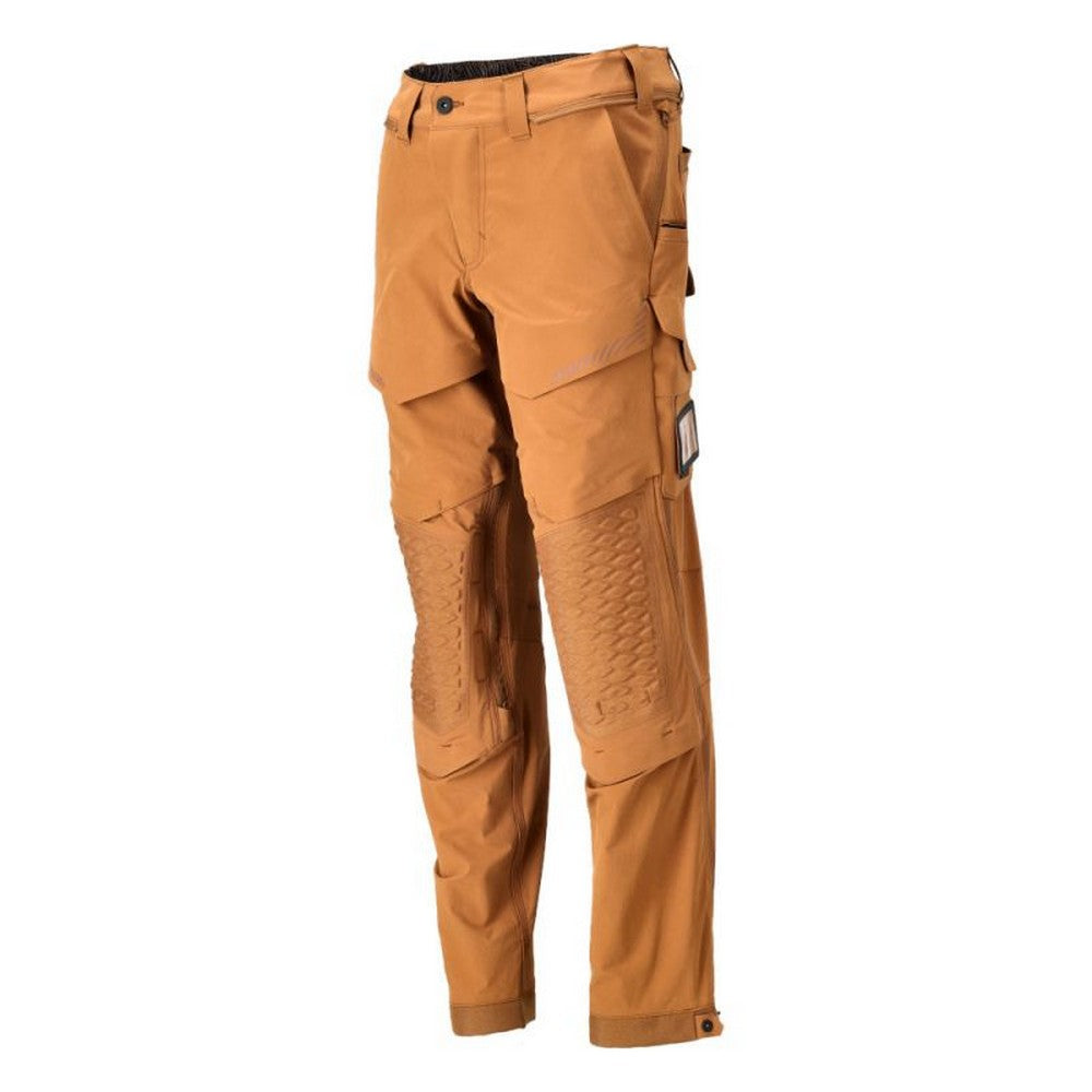 Nut Brown - Side - Mascot Mens Customised Knee Pad Pockets Short Work Trousers