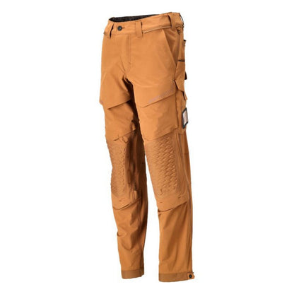Nut Brown - Side - Mascot Mens Customised Knee Pad Pockets Short Work Trousers