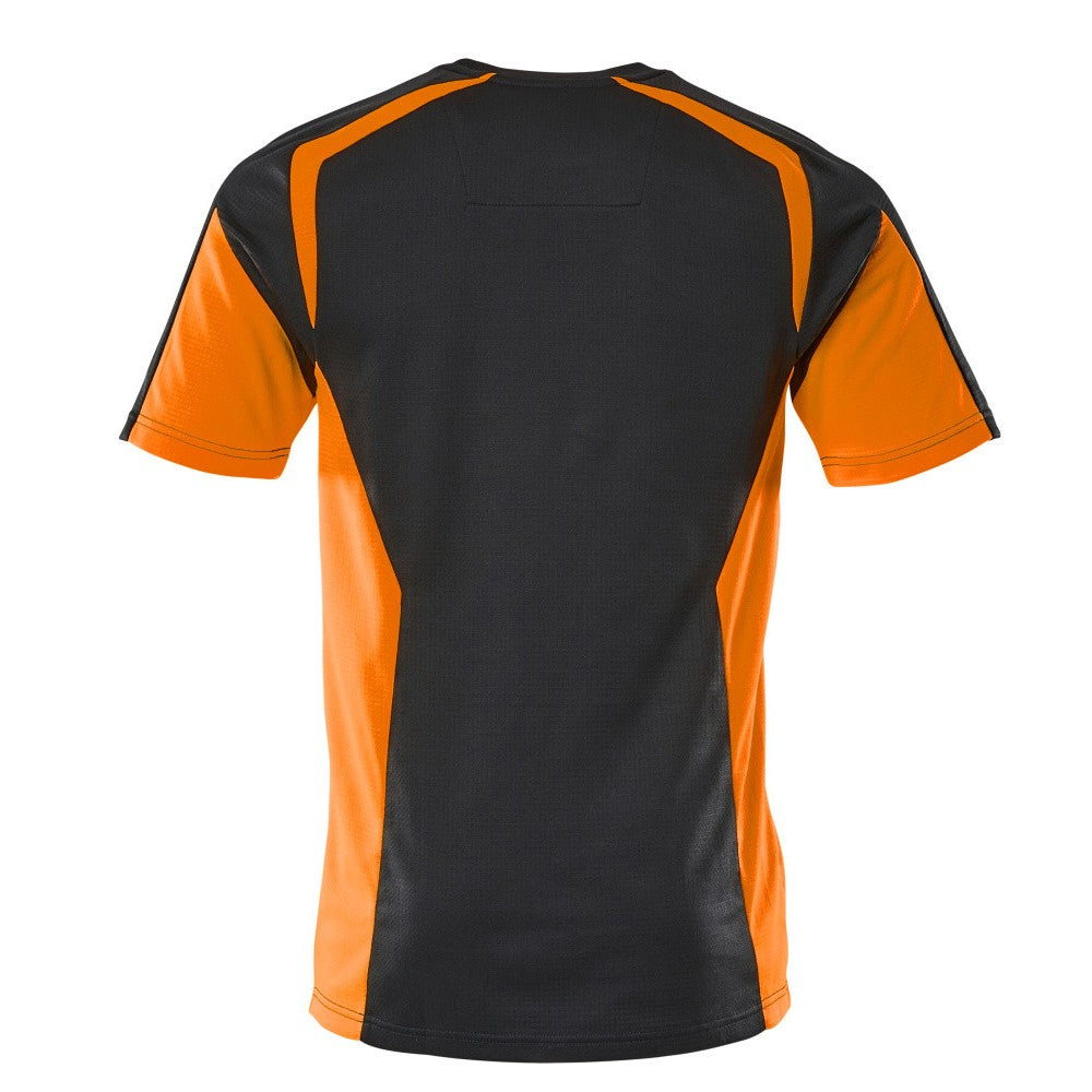 Dark Navy-Orange - Back - Mascot Mens Accelerate Safe T-Shirt