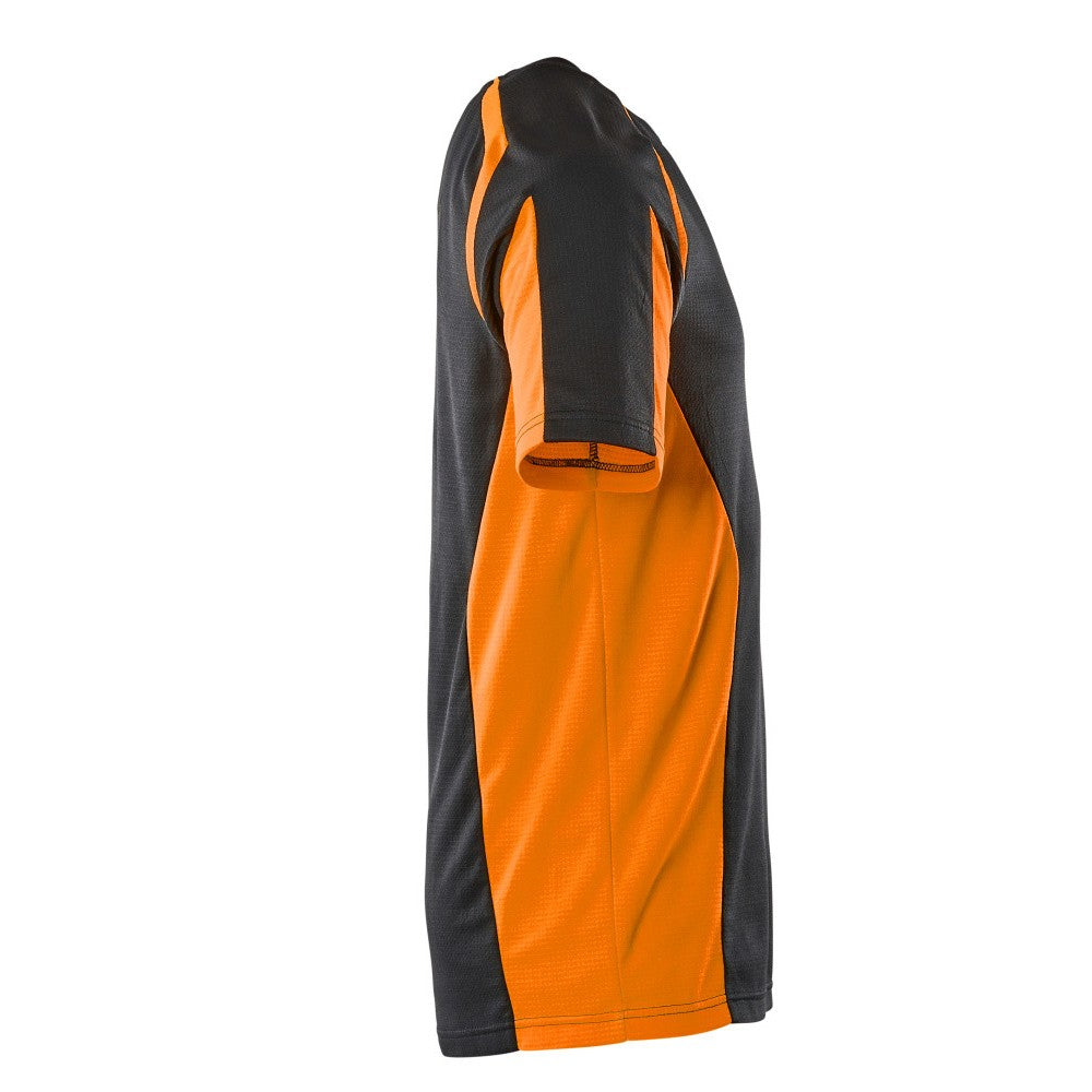 Dark Navy-Orange - Side - Mascot Mens Accelerate Safe T-Shirt