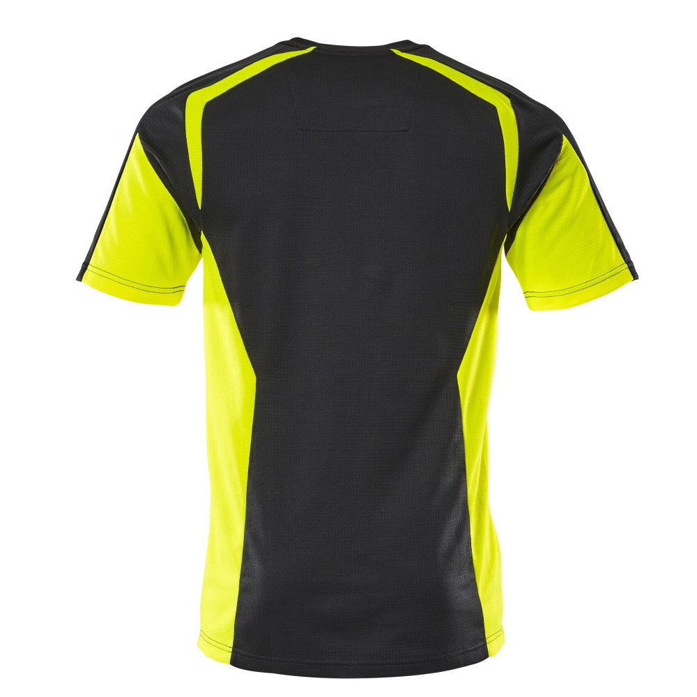 Black-Yellow - Back - Mascot Mens Accelerate Safe T-Shirt