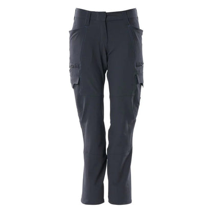 Dark Navy - Front - Mascot Womens-Ladies Accelerate Cargo Pocket Fitted Trousers