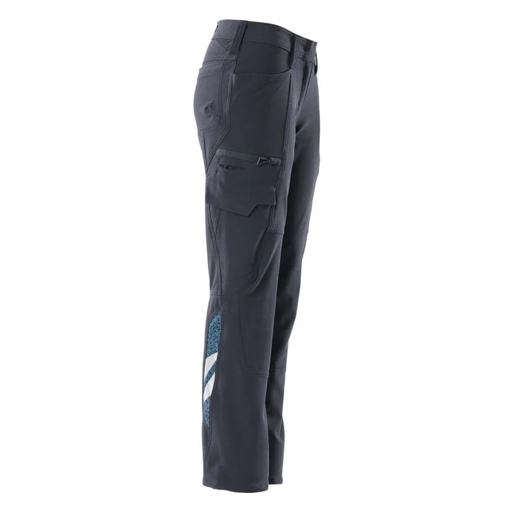 Dark Navy - Back - Mascot Womens-Ladies Accelerate Cargo Pocket Fitted Trousers