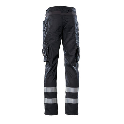 Black - Back - Mascot Mens Marseille Frontline Cargo Pocket Work Trousers
