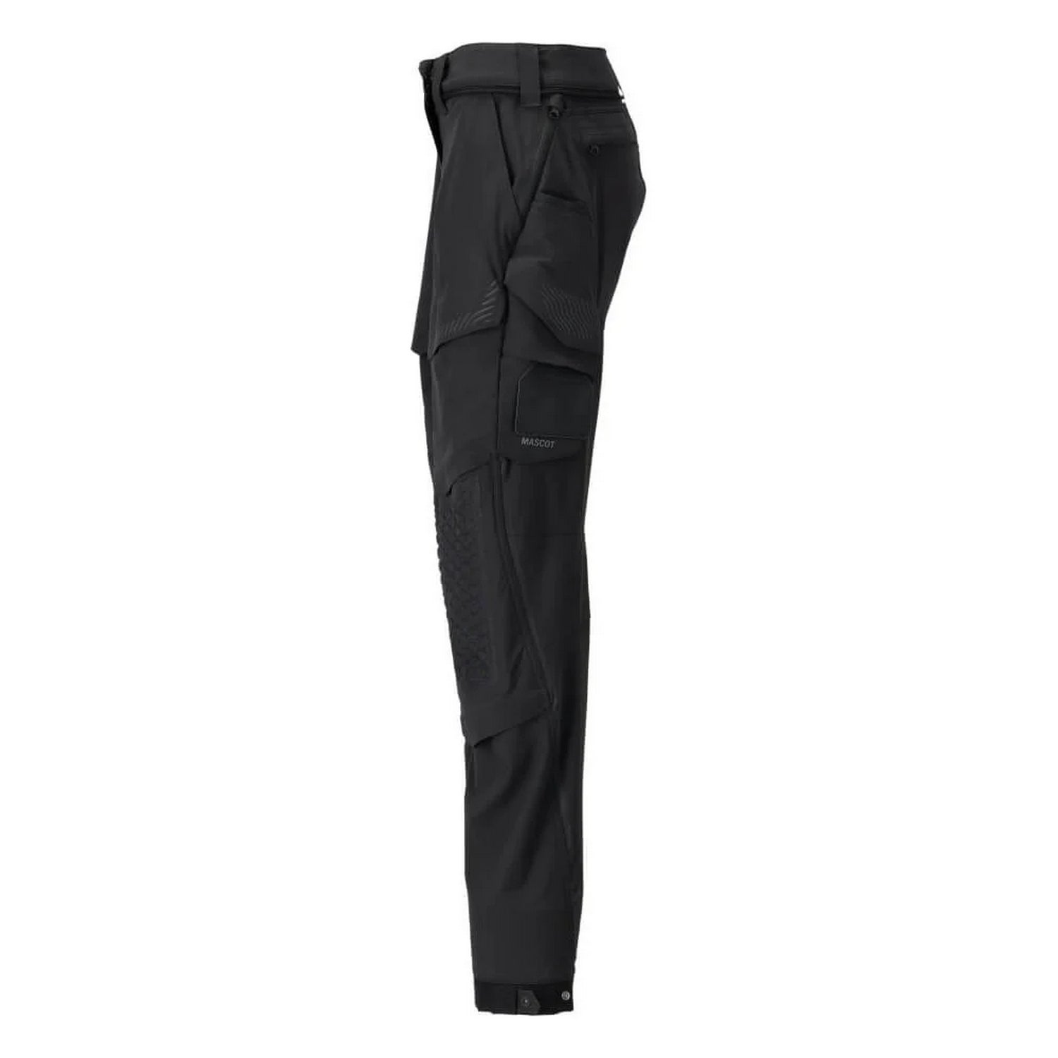 Black - Lifestyle - Mascot Mens Customized Recycled Knee Pad Pockets Fitted Work Trousers