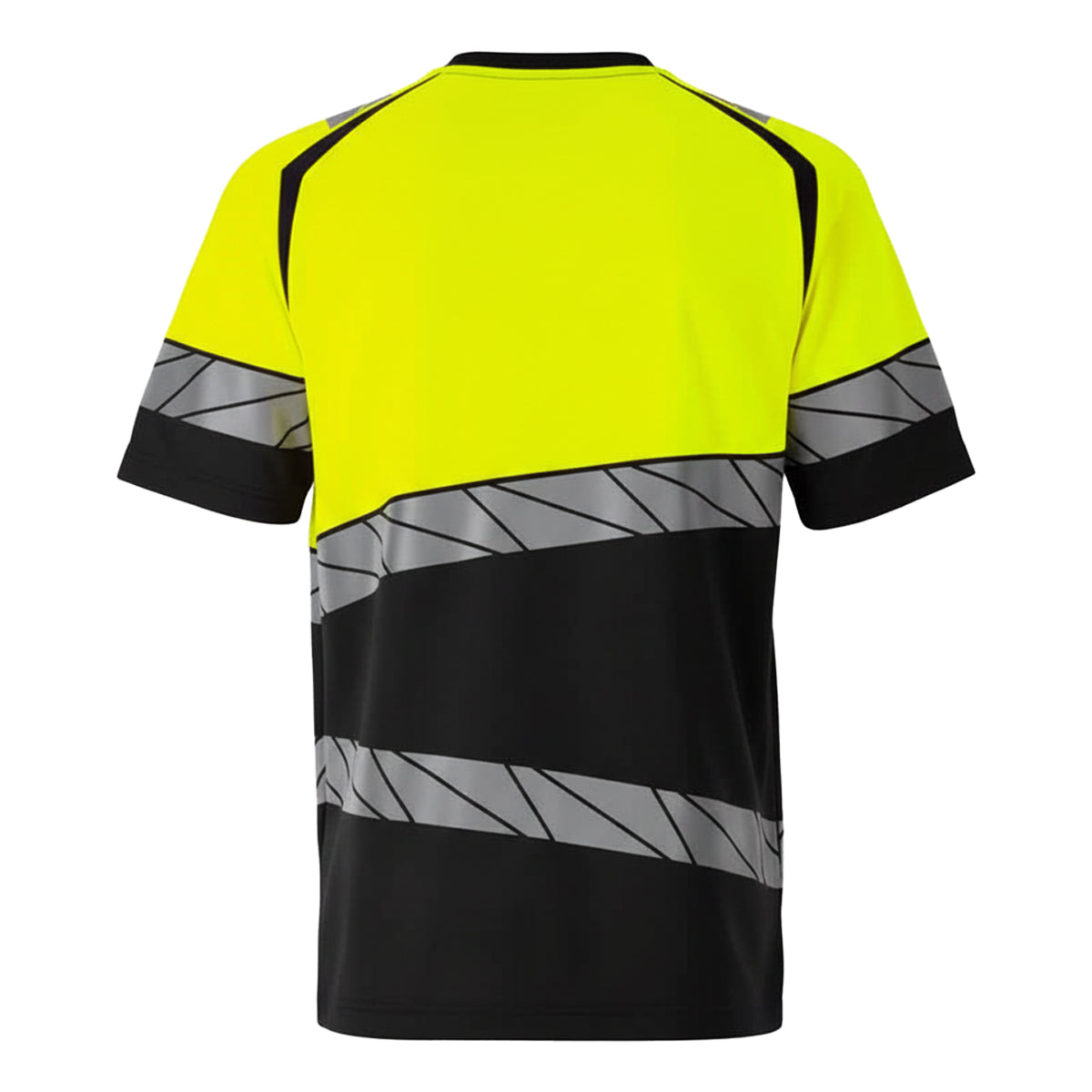 Black-Hi Vis Yellow - Back - Mascot Mens Accelerate Safe T-Shirt