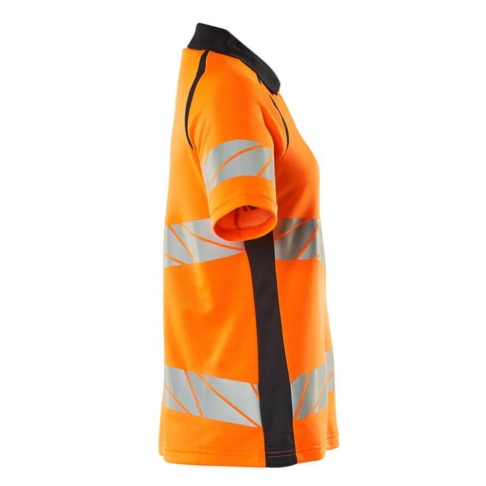 Orange-Dark Navy - Lifestyle - Mascot Womens-Ladies Accelerate Safe Hi-Vis Polo Shirt