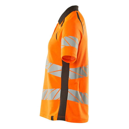 Orange-Dark Anthracite - Side - Mascot Womens-Ladies Accelerate Safe Hi-Vis Polo Shirt