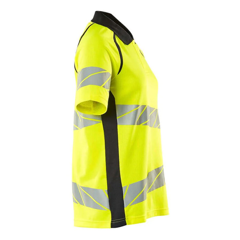 Yellow-Dark Navy - Lifestyle - Mascot Womens-Ladies Accelerate Safe Hi-Vis Polo Shirt