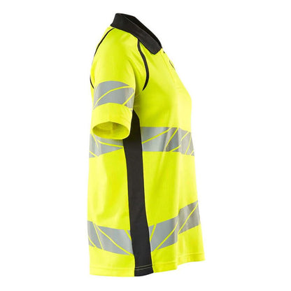 Yellow-Dark Navy - Lifestyle - Mascot Womens-Ladies Accelerate Safe Hi-Vis Polo Shirt