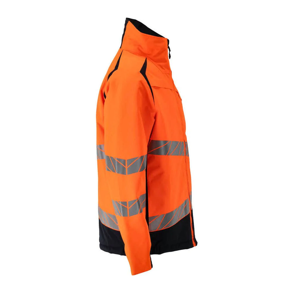 Hi Vis Orange-Dark Navy - Back - Mascot Mens Accelerate Safe Hi-Vis Winter Jacket