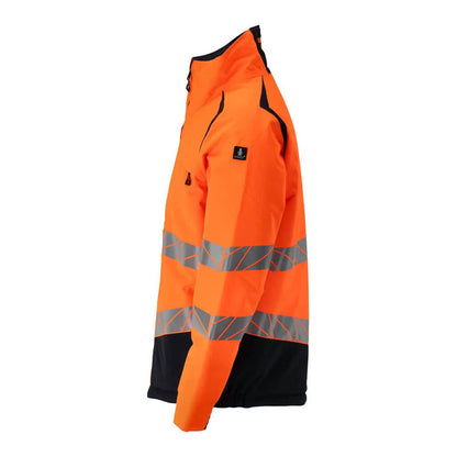Hi Vis Orange-Dark Navy - Side - Mascot Mens Accelerate Safe Hi-Vis Winter Jacket