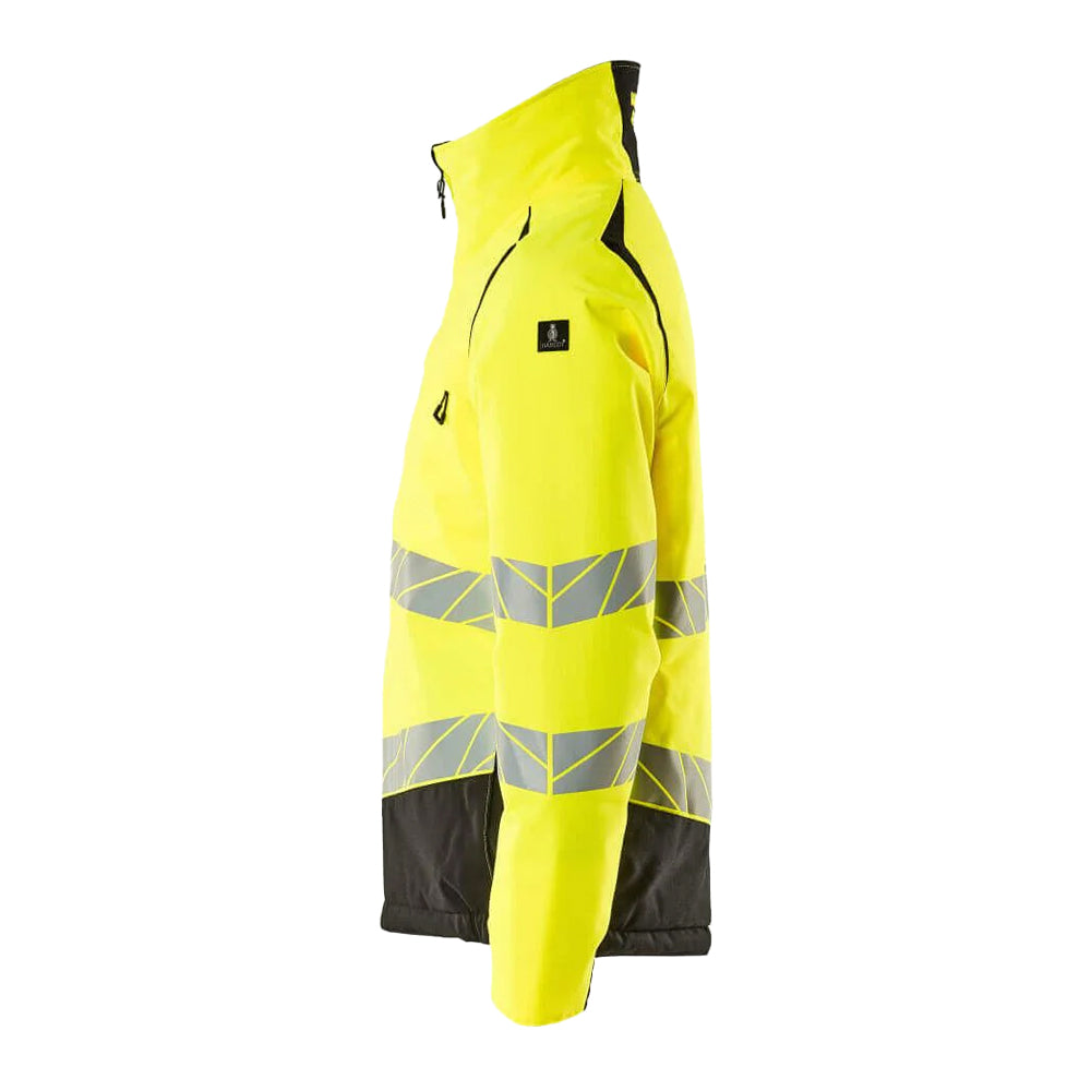 Hi Vis Yellow-Black - Side - Mascot Mens Accelerate Safe Hi-Vis Winter Jacket