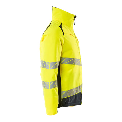 Hi Vis Yellow-Dark Navy - Back - Mascot Mens Accelerate Safe Hi-Vis Winter Jacket