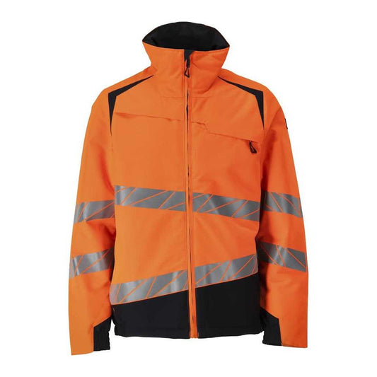 Hi Vis Orange-Dark Navy - Front - Mascot Mens Accelerate Safe Hi-Vis Winter Jacket