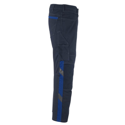 Dark Navy-Royal Blue - Lifestyle - Mascot Mens Unique Erlangen Knee Pad Pockets Work Trousers