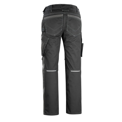 Black-Dark Anthracite - Back - Mascot Mens Unique Erlangen Knee Pad Pockets Work Trousers
