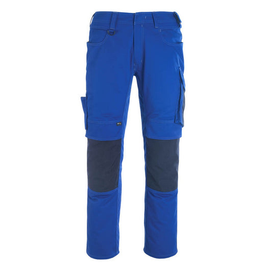 Royal Blue-Dark Navy - Front - Mascot Mens Unique Erlangen Knee Pad Pockets Work Trousers