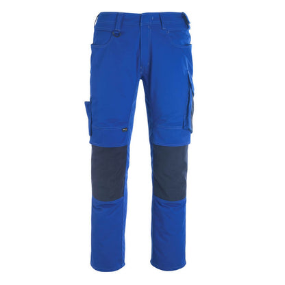 Royal Blue-Dark Navy - Front - Mascot Mens Unique Erlangen Knee Pad Pockets Work Trousers
