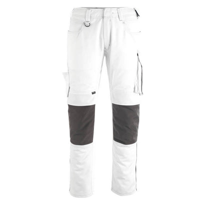 White-Dark Anthracite - Front - Mascot Mens Unique Erlangen Knee Pad Pockets Work Trousers