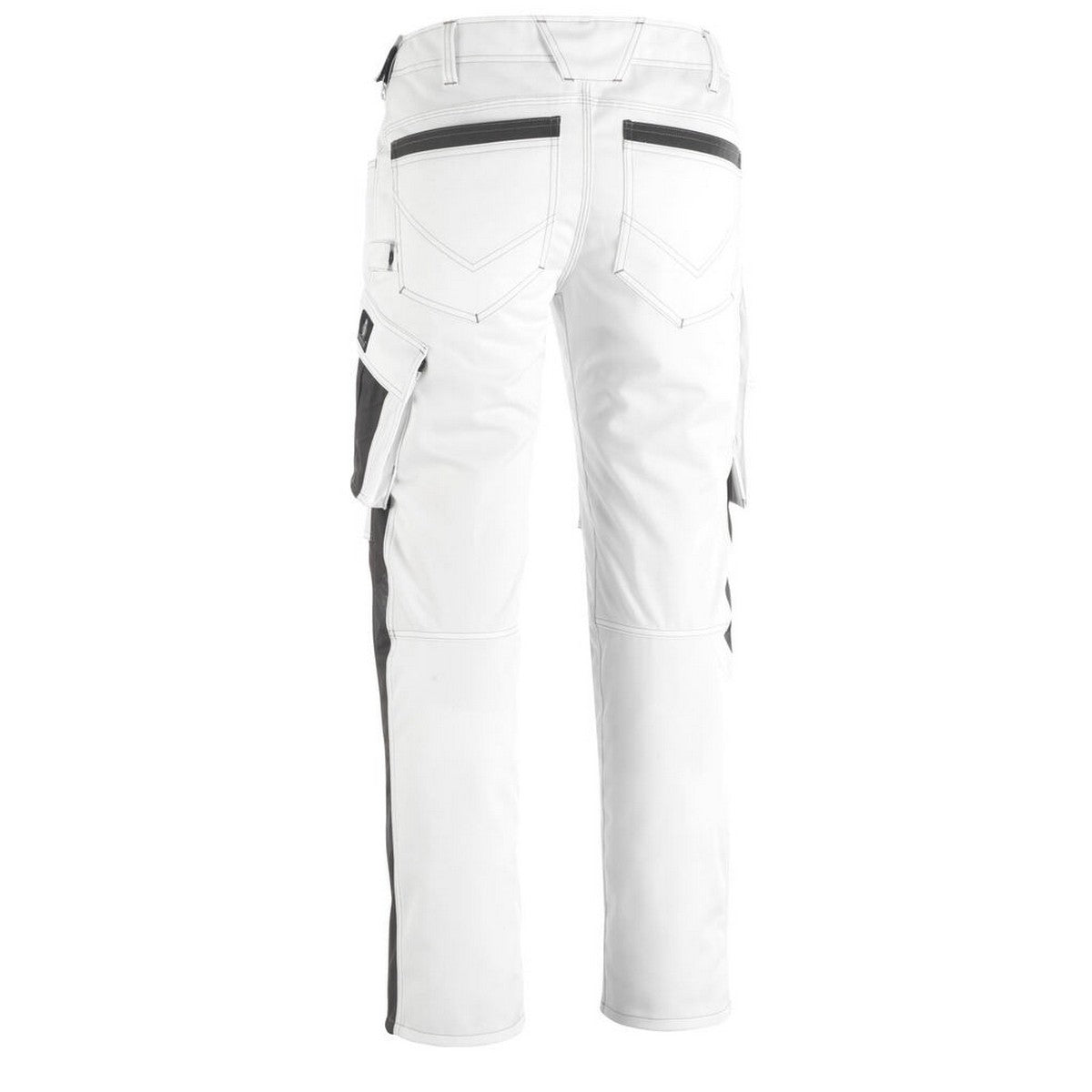 White-Dark Anthracite - Back - Mascot Mens Unique Erlangen Knee Pad Pockets Work Trousers