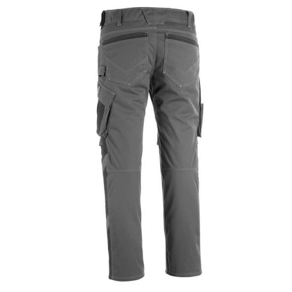Dark Anthracite-Black - Back - Mascot Mens Unique Erlangen Knee Pad Pockets Work Trousers
