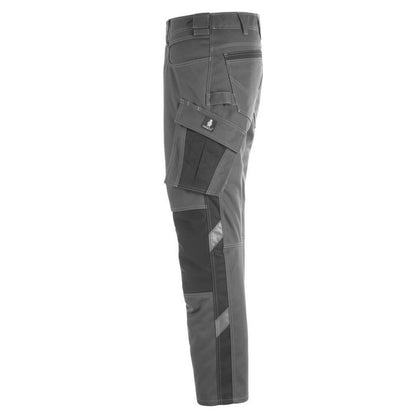 Dark Anthracite-Black - Side - Mascot Mens Unique Erlangen Knee Pad Pockets Work Trousers