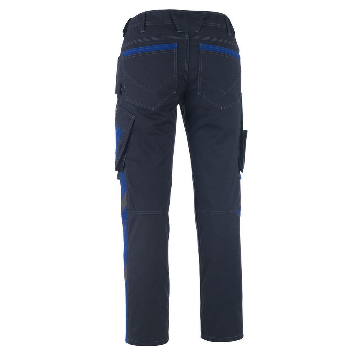 Dark Navy-Royal Blue - Back - Mascot Mens Unique Erlangen Knee Pad Pockets Work Trousers