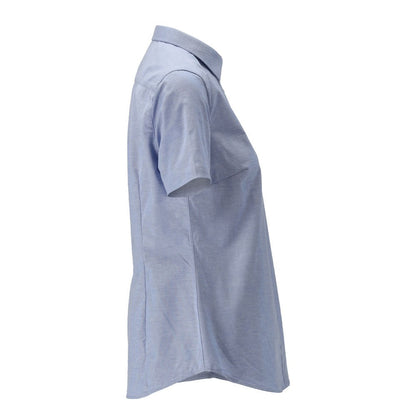 Light Blue - Side - Mascot Womens-Ladies Frontline Oxford Short-Sleeved Shirt
