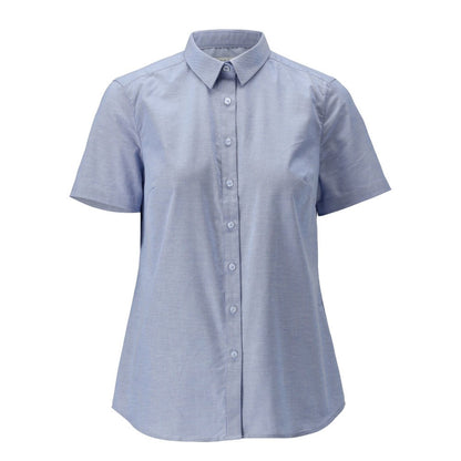 Light Blue - Front - Mascot Womens-Ladies Frontline Oxford Short-Sleeved Shirt