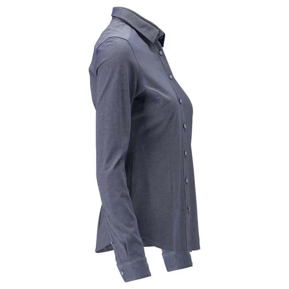 Blue Flecked - Back - Mascot Womens-Ladies Frontline Shirt