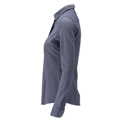 Blue Flecked - Side - Mascot Womens-Ladies Frontline Shirt