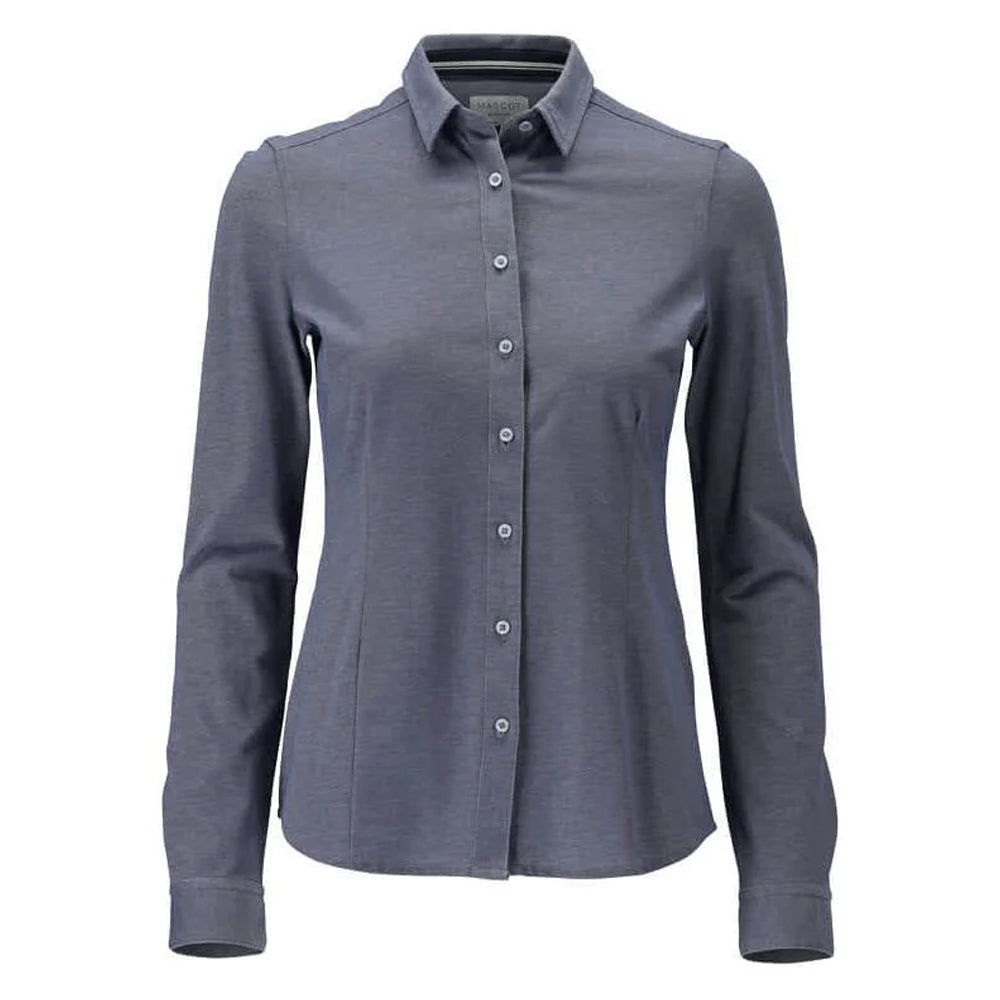 Blue Flecked - Front - Mascot Womens-Ladies Frontline Shirt