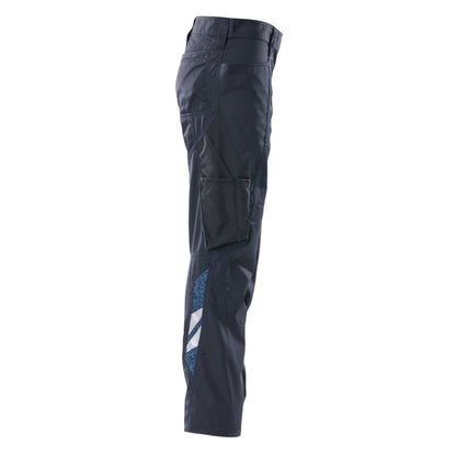 Dark Navy - Lifestyle - Mascot Womens-Ladies Accelerate Cargo Pocket Regular Work Trousers
