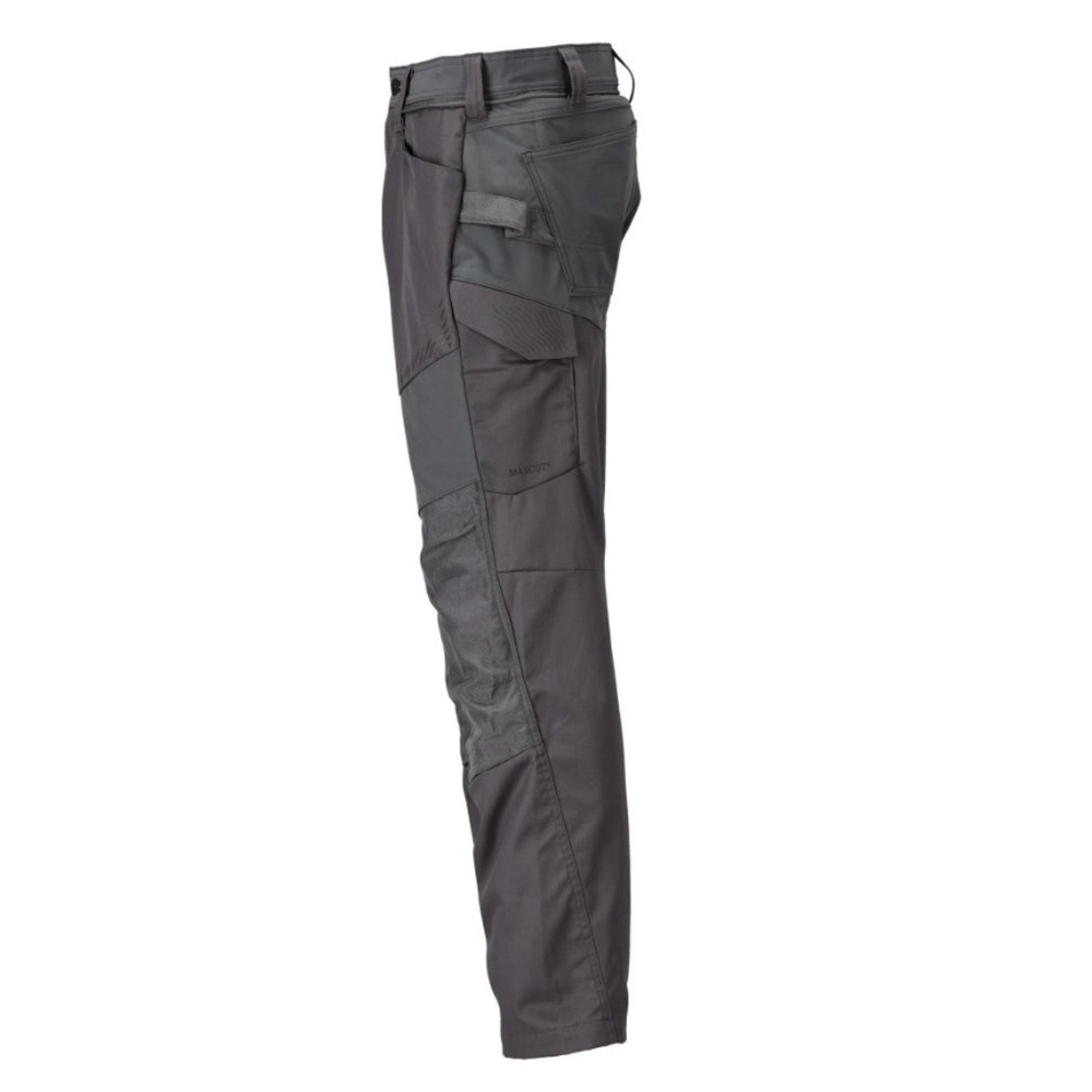 Stone Grey - Side - Mascot Unisex Adult Customized Knee Pad Pockets Work Trousers
