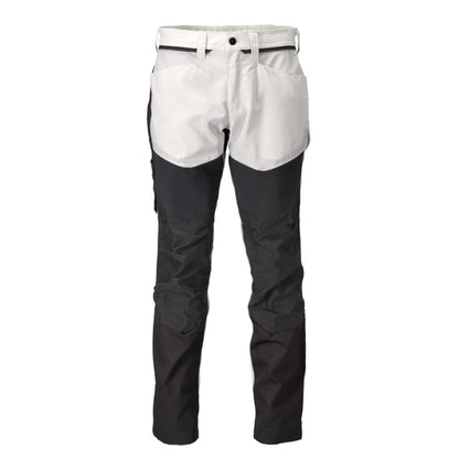 White-Stone Grey - Front - Mascot Unisex Adult Customized Knee Pad Pockets Work Trousers