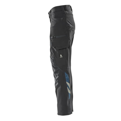Dark Navy - Side - Mascot Womens-Ladies Accelerate Regular Work Trousers