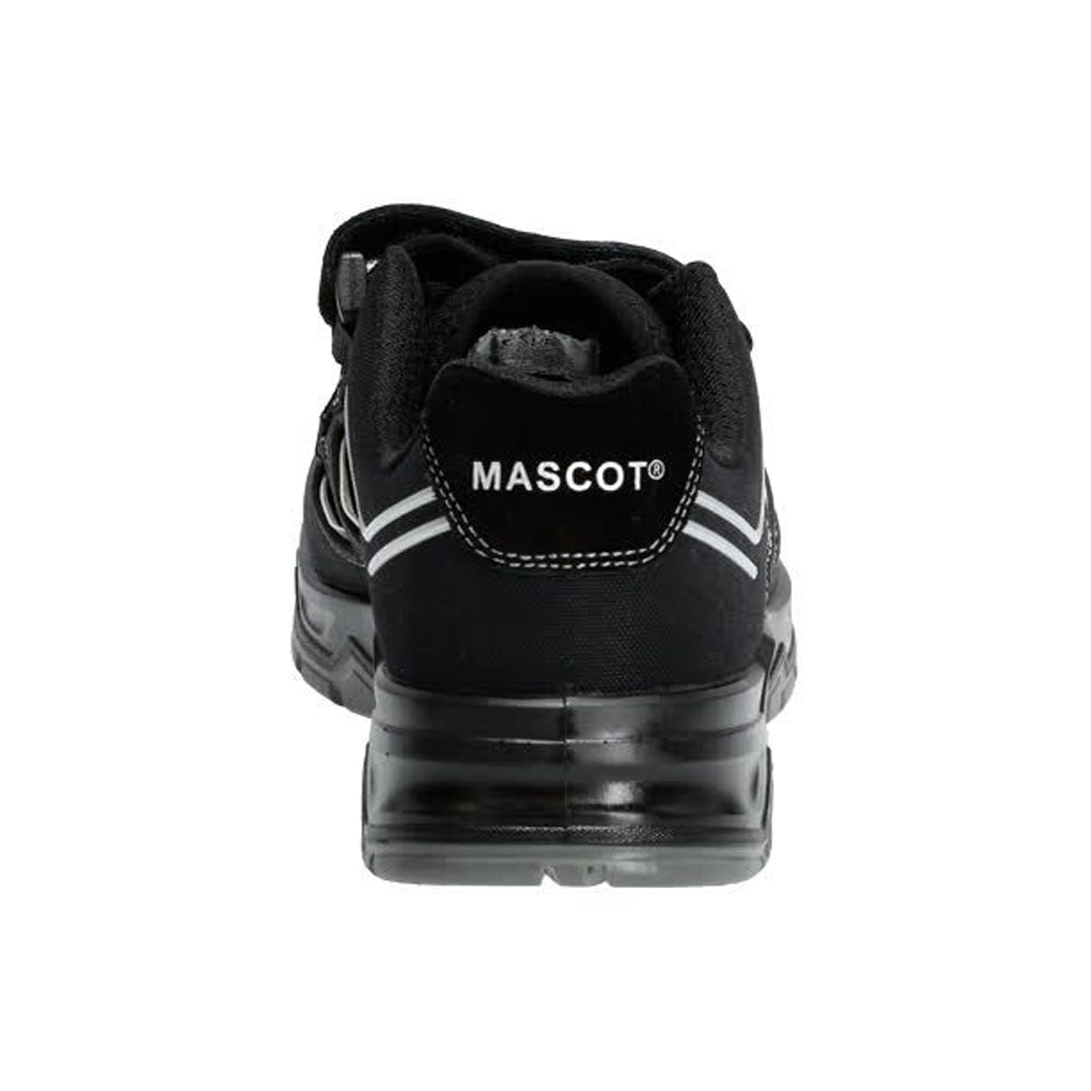 Black-Silver - Back - Mascot Mens Footwear Flex Suede Safety Sandals