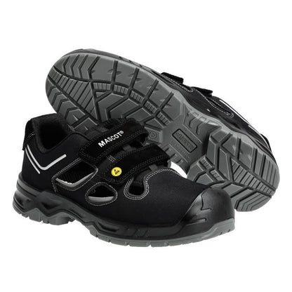 Black-Silver - Lifestyle - Mascot Mens Footwear Flex Safety Shoes