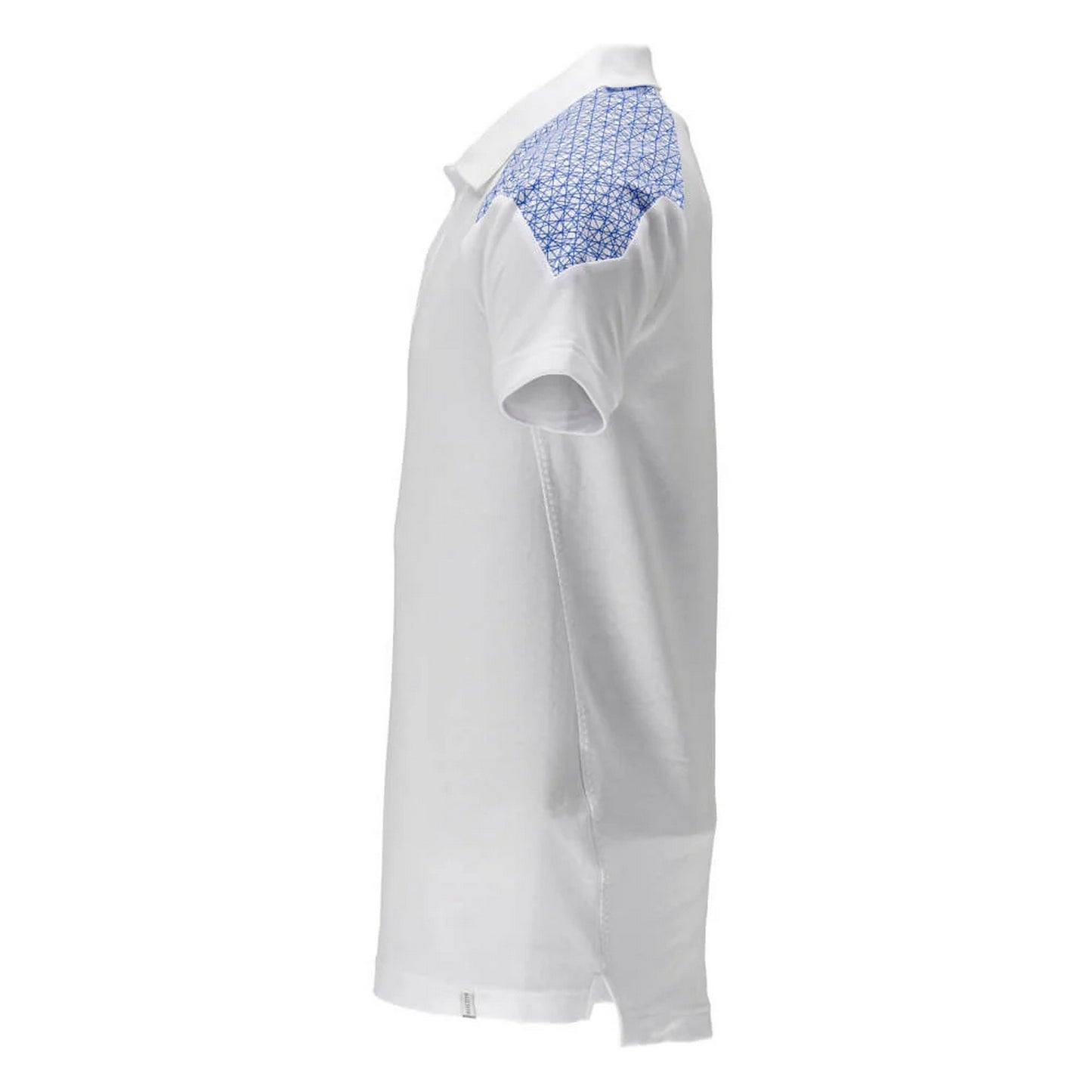 White-Azure Blue - Side - Mascot Mens Food & Care Polo Shirt