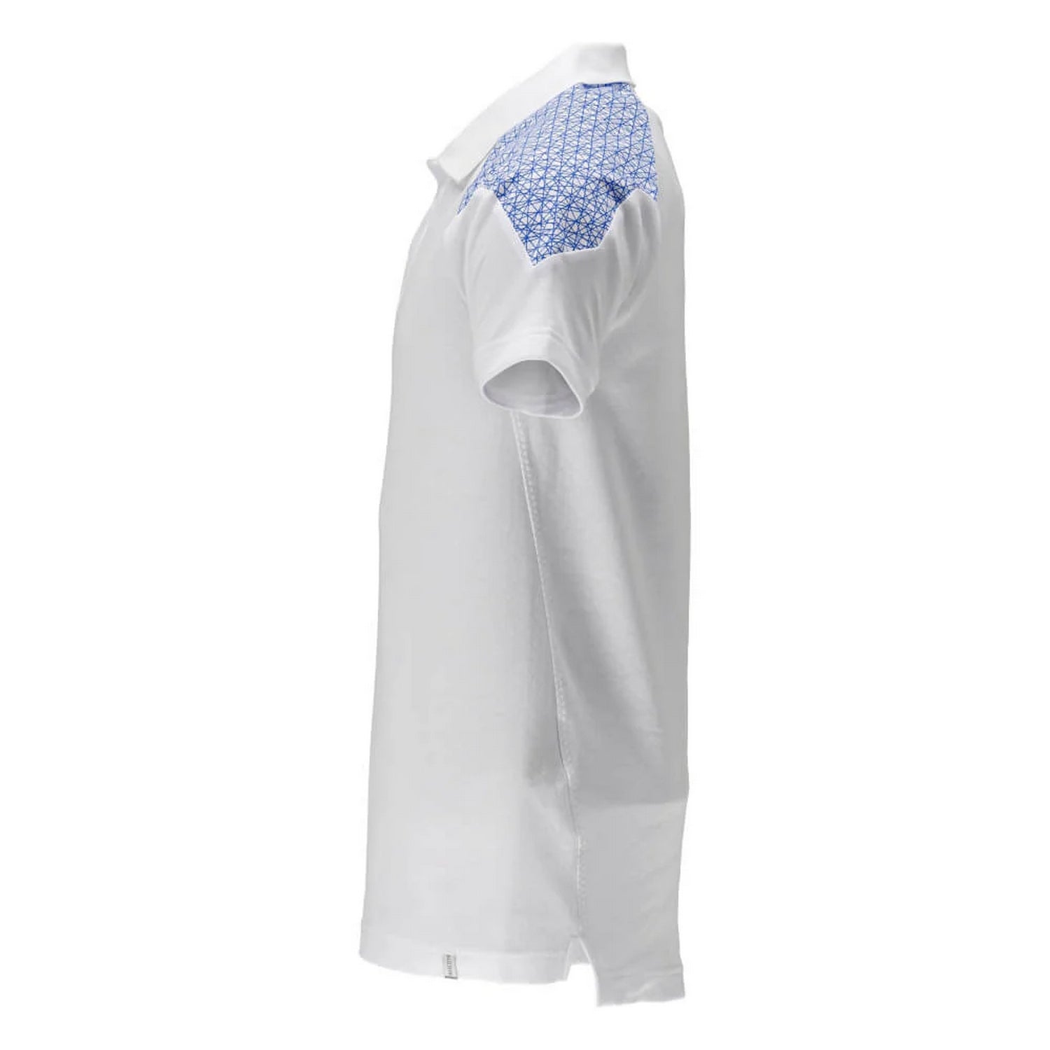 White-Azure Blue - Side - Mascot Mens Food & Care Polo Shirt
