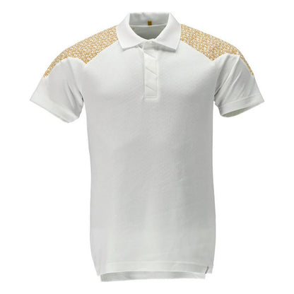 White-Gold - Front - Mascot Mens Food & Care Polo Shirt