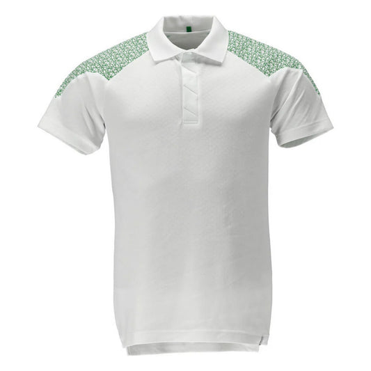 White-Grass Green - Front - Mascot Mens Food & Care Polo Shirt