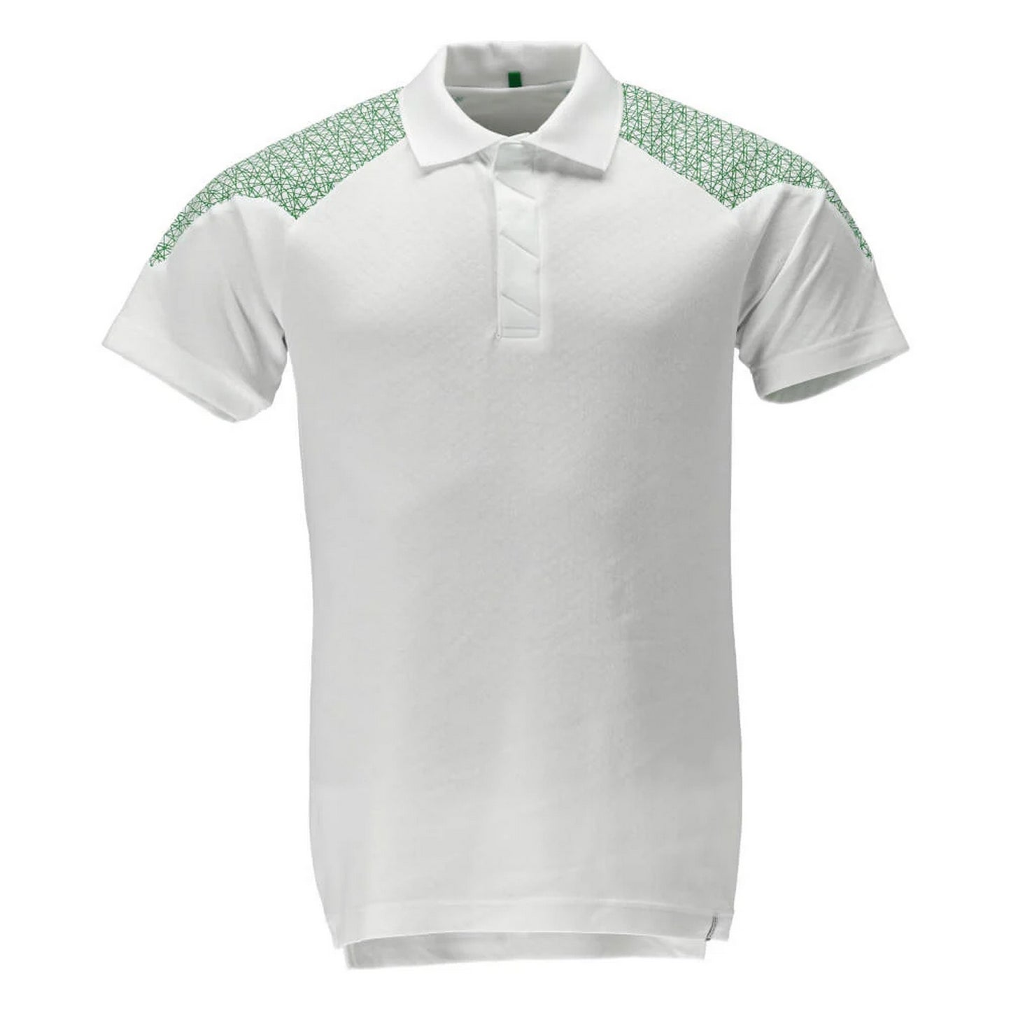White-Grass Green - Front - Mascot Mens Food & Care Polo Shirt