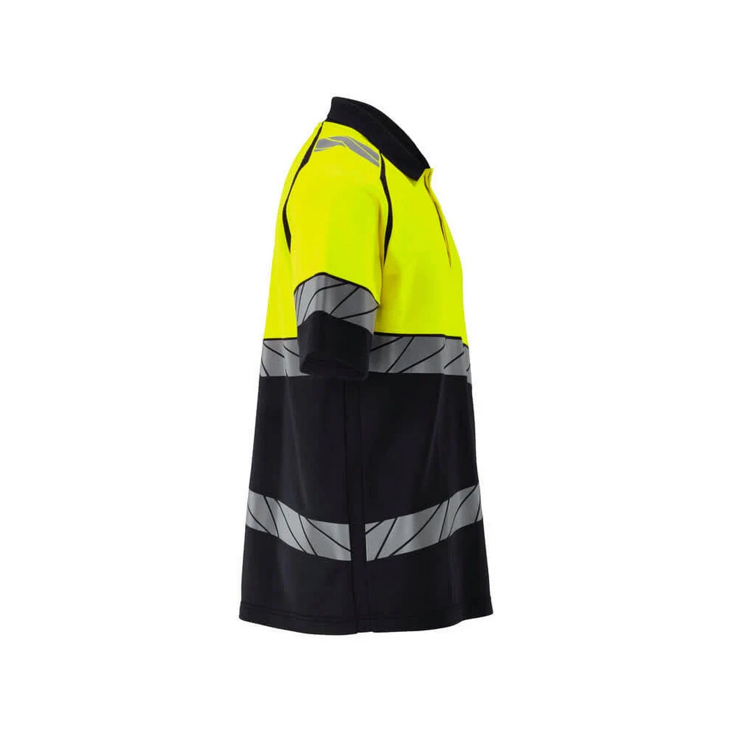 Black-Hi Vis Yellow - Back - Mascot Womens-Ladies Accelerate Safe Polo Shirt