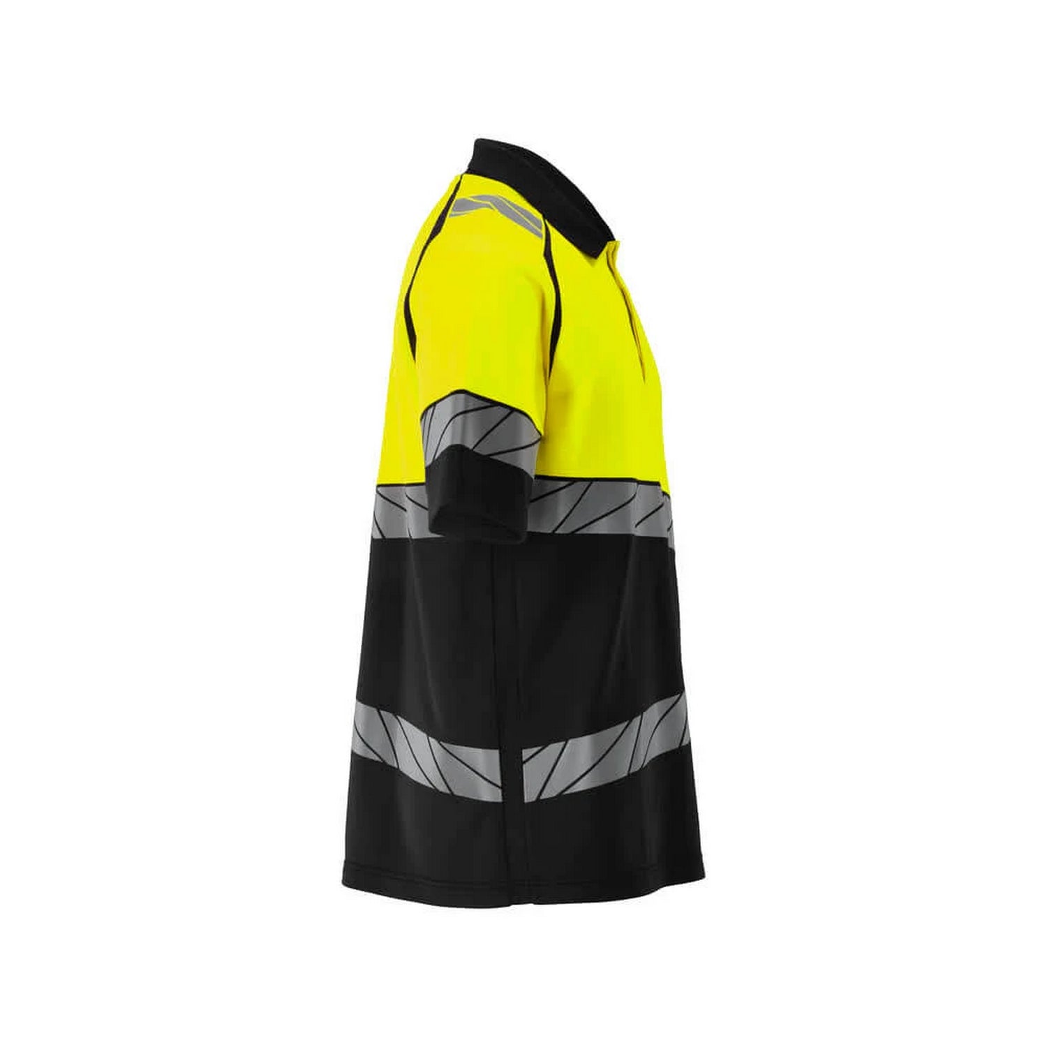 Dark Navy-Hi Vis Yellow - Back - Mascot Womens-Ladies Accelerate Safe Polo Shirt