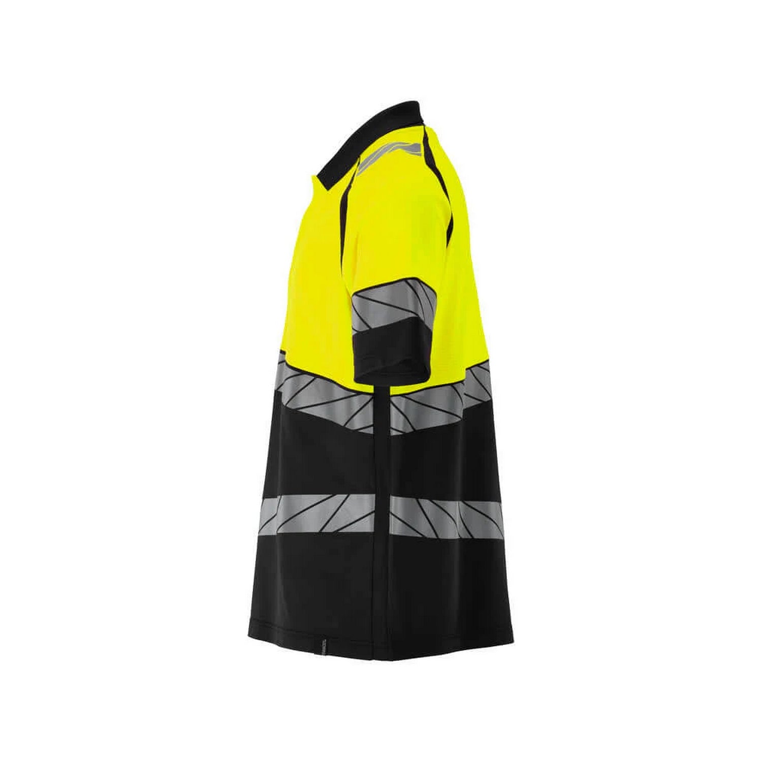 Dark Navy-Hi Vis Yellow - Side - Mascot Womens-Ladies Accelerate Safe Polo Shirt